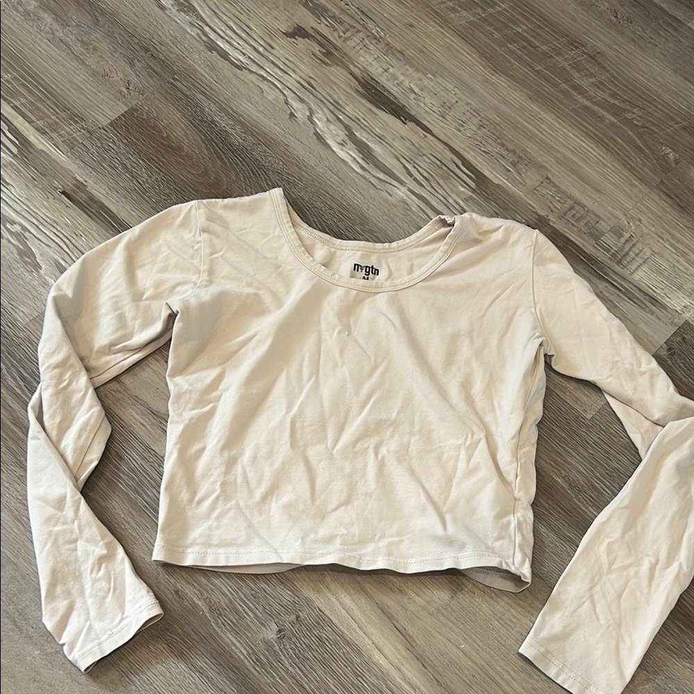 NVGTN Cream Long Sleeve Tee